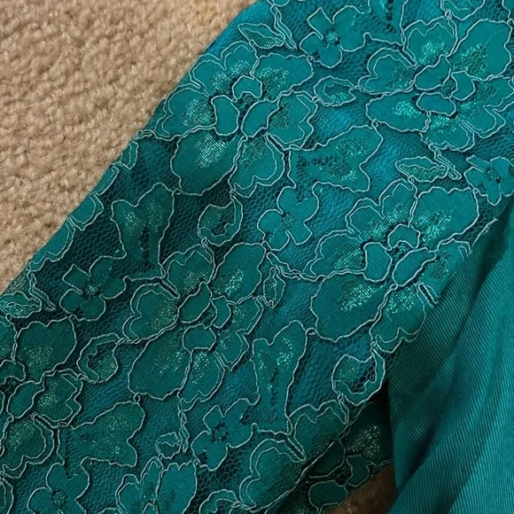 Vintage Together turquoise two-piece pantsuit size 4 - Picture 7 of 16